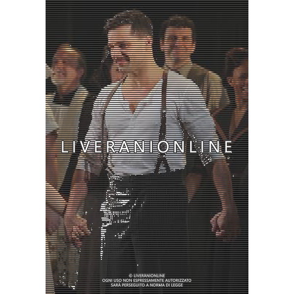 Ricky Martin during the Broadway Opening Night Performance Curtain Call for \'EVITA\' at the Marquis Theatre in New York City on 4/5/2012 ©photoshotI/Agenzia Aldo Liverani Sas - ITALY ONLY - Il Musical \'Evita\' spettacolo teatrale in scena al Marquis Theatre di New York