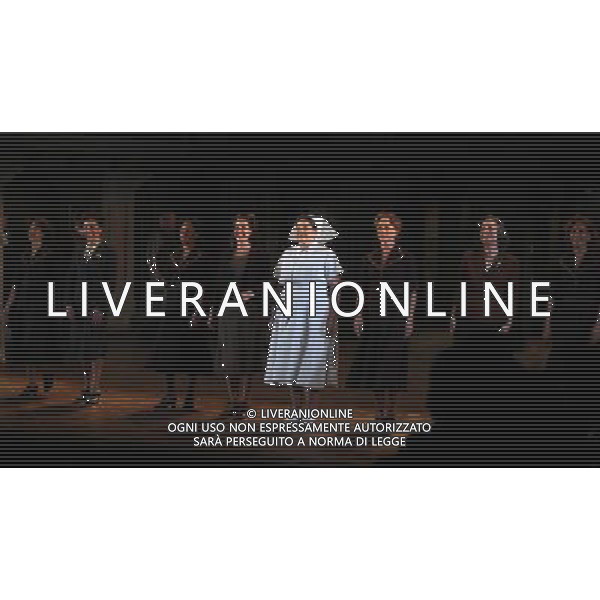 Ensemble Cast during the Broadway Opening Night Performance Curtain Call for \'EVITA\' at the Marquis Theatre in New York City on 4/5/2012 ©photoshotI/Agenzia Aldo Liverani Sas - ITALY ONLY - Il Musical \'Evita\' spettacolo teatrale in scena al Marquis Theatre di New York