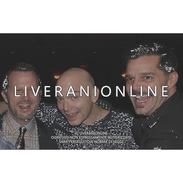 Rob Ashford, Michael Cerveris \' Ricky Martin attending the Broadway Opening Night Actors\' Equity Gypsy Robe Ceremony for recipient Matt Wall in \'EVITA\' at the Marquis Theatre in New York City on 4/5/2012 © Walter McBride/WM Photography ©photoshotI/Agenzia Aldo Liverani Sas - ITALY ONLY - Il Musical \'Evita\' spettacolo teatrale in scena al Marquis Theatre di New York