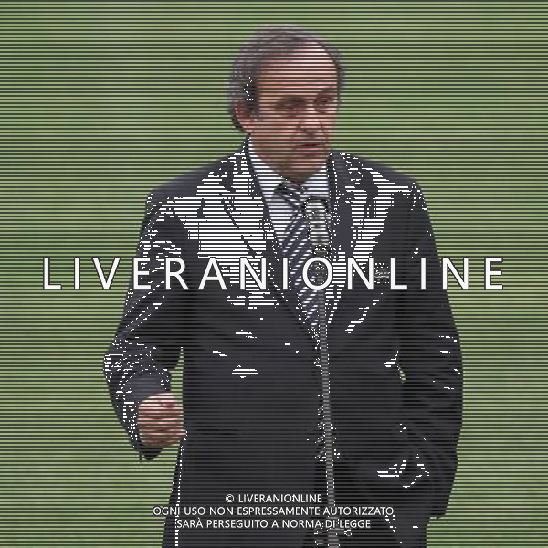 12.04.2012 WARSZAWA STADION NARODOWY ARENA MISTRZOSTW UEFA EURO 2012 OFICJALNA WIZYTA PREZYDENTA UEFA MICHELA PLATININIEGO W POLSCE WIZYTACJA STADIONU UEFA EURO 2012 NZ MICHAEL PLATINI MICHEL PLATINI VISITS NATIONAL STADIUM IN WARSAW FOTO KATARZYNA PLEWCZYNSKA/CYFRASPORT/NEWSPIX.PL --- Newspix.pl AG ALDO LIVERANI S A S ONLY ITALY *** Local Caption *** www.newspix.pl mail us: info@newspix.pl call us: 0048 022 23 22 222 --- Polish Picture Agency by Ringier Axel Springer Poland