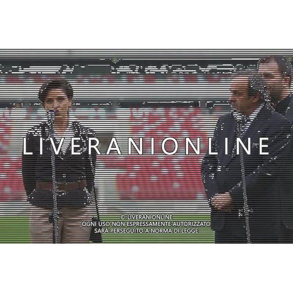 12.04.2012 WARSZAWA STADION NARODOWY ARENA MISTRZOSTW UEFA EURO 2012 OFICJALNA WIZYTA PREZYDENTA UEFA MICHELA PLATINIEGO W POLSCE WIZYTACJA STADIONU UEFA EURO 2012 NZ JOANNA MUCHA (L), MICHAEL PLATINI (P) MICHEL PLATINI VISITS NATIONAL STADIUM IN WARSAW FOTO LUKASZ GROCHALA/CYFRASPORT/NEWSPIX.PL --- Newspix.pl AG ALDO LIVERANI S A S ONLY ITALY *** Local Caption *** www.newspix.pl mail us: info@newspix.pl call us: 0048 022 23 22 222 --- Polish Picture Agency by Ringier Axel Springer Poland