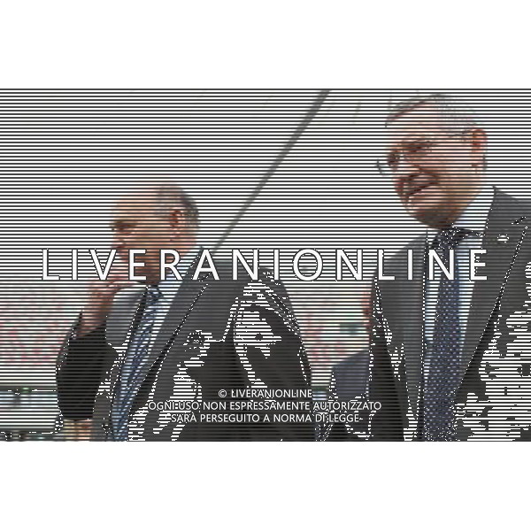 12.04.2012 WARSZAWA STADION NARODOWY ARENA MISTRZOSTW UEFA EURO 2012 OFICJALNA WIZYTA PREZYDENTA UEFA MICHELA PLATINIEGO W POLSCE WIZYTACJA STADIONU UEFA EURO 2012 NZ GRZEGORZ LATO (L), ADAM OLKOWICZ (P) MICHEL PLATINI VISITS NATIONAL STADIUM IN WARSAW FOTO LUKASZ GROCHALA/CYFRASPORT/NEWSPIX.PL --- Newspix.pl AG ALDO LIVERANI S A S ONLY ITALY *** Local Caption *** www.newspix.pl mail us: info@newspix.pl call us: 0048 022 23 22 222 --- Polish Picture Agency by Ringier Axel Springer Poland