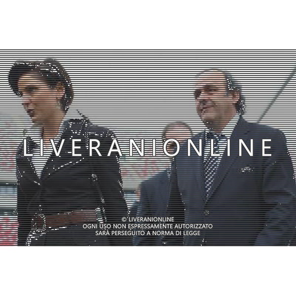 12.04.2012 WARSZAWA STADION NARODOWY ARENA MISTRZOSTW UEFA EURO 2012 OFICJALNA WIZYTA PREZYDENTA UEFA MICHELA PLATINIEGO W POLSCE WIZYTACJA STADIONU UEFA EURO 2012 NZ JOANNA MUCHA (L), MICHAEL PLATINI (P) MICHEL PLATINI VISITS NATIONAL STADIUM IN WARSAW FOTO LUKASZ GROCHALA/CYFRASPORT/NEWSPIX.PL --- Newspix.pl AG ALDO LIVERANI S A S ONLY ITALY *** Local Caption *** www.newspix.pl mail us: info@newspix.pl call us: 0048 022 23 22 222 --- Polish Picture Agency by Ringier Axel Springer Poland
