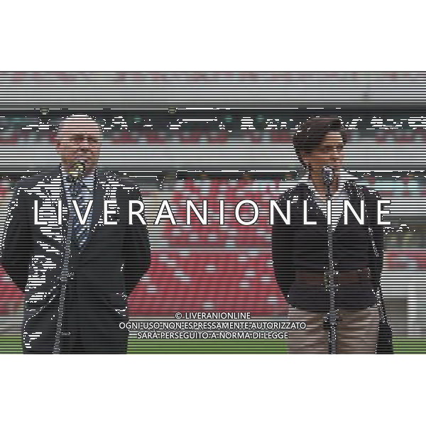 12.04.2012 WARSZAWA STADION NARODOWY ARENA MISTRZOSTW UEFA EURO 2012 OFICJALNA WIZYTA PREZYDENTA UEFA MICHELA PLATININIEGO W POLSCE WIZYTACJA STADIONU UEFA EURO 2012 NZ GRZEGORZ LATO (L), JOANNA MUCHA (P) MICHEL PLATINI VISITS NATIONAL STADIUM IN WARSAW FOTO LUKASZ GROCHALA/CYFRASPORT/NEWSPIX.PL --- Newspix.pl AG ALDO LIVERANI S A S ONLY ITALY *** Local Caption *** www.newspix.pl mail us: info@newspix.pl call us: 0048 022 23 22 222 --- Polish Picture Agency by Ringier Axel Springer Poland