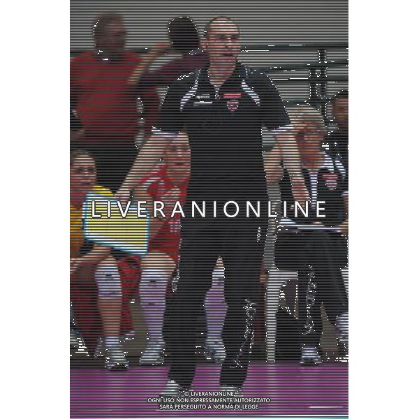 Monza - 13/04/2012 Campionato Italiano Pallavolo Femminile Finale Scudetto - Gara 4 MC Carnaghi Villa Cortese - Yamamay Busto Arsizio nella foto: Carlo Parisi allenatore della Yamamay Busto Arsizio foto Roberto Garavaglia - ag. Aldo Liverani sas