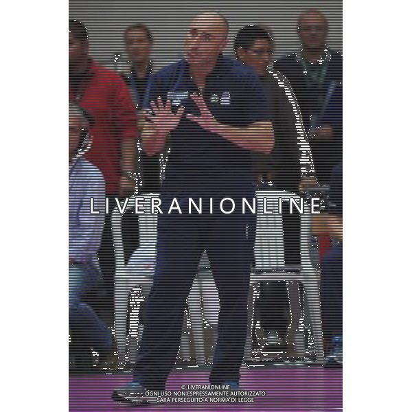 Monza - 13/04/2012 Campionato Italiano Pallavolo Femminile Finale Scudetto - Gara 4 MC Carnaghi Villa Cortese - Yamamay Busto Arsizio nella foto: Marcello Abbondanza allenatore della MC Carnaghi Villa Cortese foto Roberto Garavaglia - ag. Aldo Liverani sas