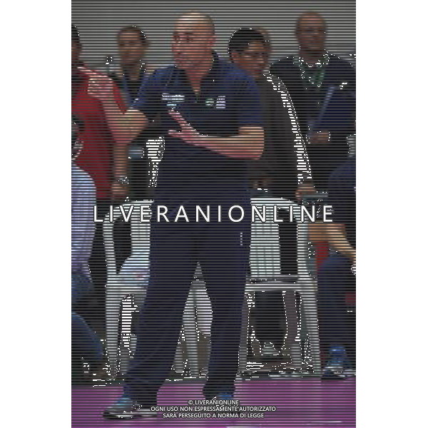 Monza - 13/04/2012 Campionato Italiano Pallavolo Femminile Finale Scudetto - Gara 4 MC Carnaghi Villa Cortese - Yamamay Busto Arsizio nella foto: Marcello Abbondanza allenatore della MC Carnaghi Villa Cortese foto Roberto Garavaglia - ag. Aldo Liverani sas