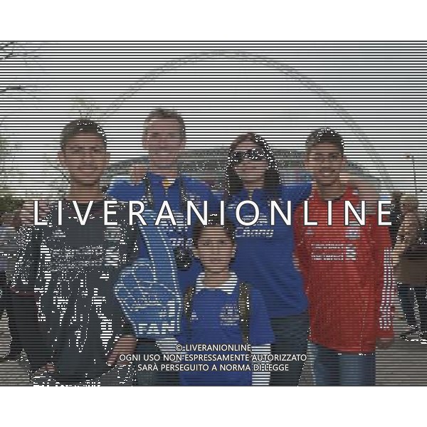 Liverpool and Everton fans enjoy the pre game atmosphere Football - FA Challenge Cup Semi Final - Liverpool v Everton - Saturday 14th April 2012 - Wembley - London å© CameraSport - 43 Linden Ave. Countesthorpe. Leicester. England. LE8 5PG - Tel: +44 (0) 116 277 4147 - admin@camerasport.com - www.camerasport.com AG ALDO LIVERANI S A S ONLY ITALY