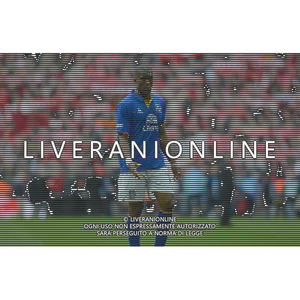Everton\'s Sylvain Distin looks dejected at the end of the game Football - FA Challenge Cup Semi Final - Liverpool v Everton - Saturday 14th April 2012 - Wembley - London å© CameraSport - 43 Linden Ave. Countesthorpe. Leicester. England. LE8 5PG - Tel: +44 (0) 116 277 4147 - admin@camerasport.com - www.camerasport.com AG ALDO LIVERANI S A S ONLY ITALY