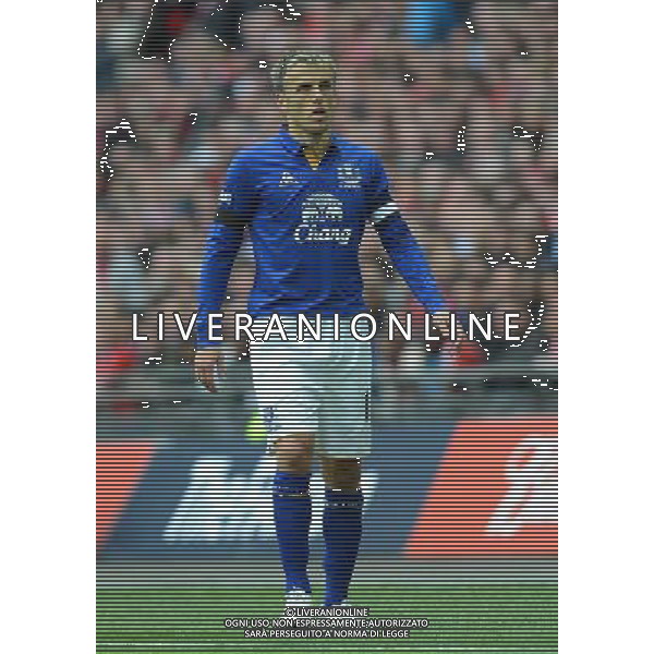 Everton\'s Phil Neville in action during todays match Football - FA Challenge Cup Semi Final - Liverpool v Everton - Saturday 14th April 2012 - Wembley - London å© CameraSport - 43 Linden Ave. Countesthorpe. Leicester. England. LE8 5PG - Tel: +44 (0) 116 277 4147 - admin@camerasport.com - www.camerasport.com AG ALDO LIVERANI S A S ONLY ITALY