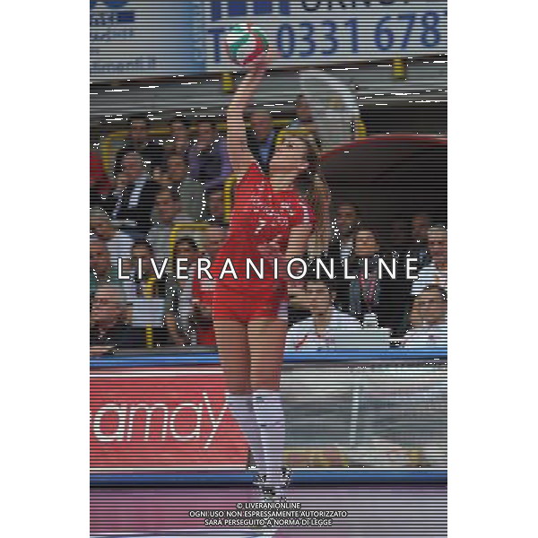 Busto Arsizio (VA) 15/04/2012 Campionato Italiano Pallavolo Femminile Finale Scudetto - Gara 5 Yamamay Busto Arsizio - MC Carnaghi Villa Cortese nella foto: Francesca Marcon (Yamamay Busto Arsizio) foto Roberto Garavaglia - ag. Aldo Liverani sas