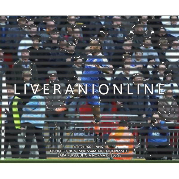 Chelsea\'s Didier Drogba celebrates scoring his sides first goal 1-0 Football - FA Challenge Cup Semi Final - Tottenham Hotspur v Chelsea - Sunday 15th April 2012 - Wembley - London © CameraSport - 43 Linden Ave. Countesthorpe. Leicester. England. LE8 5PG - Tel: +44 (0) 116 277 4147 - admin@camerasport.com - www.camerasport.com AG ALDO LIVERANI S A S ONLY ITALY