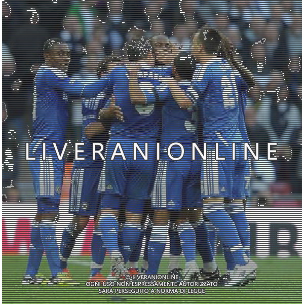 Chelsea\'s Didier Drogba celebrates scoring his sides first goal 1-0 Football - FA Challenge Cup Semi Final - Tottenham Hotspur v Chelsea - Sunday 15th April 2012 - Wembley - London © CameraSport - 43 Linden Ave. Countesthorpe. Leicester. England. LE8 5PG - Tel: +44 (0) 116 277 4147 - admin@camerasport.com - www.camerasport.com AG ALDO LIVERANI S A S ONLY ITALY