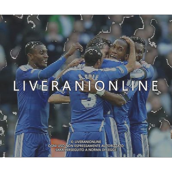 Chelsea\'s Didier Drogba celebrates scoring his sides first goal 1-0 Football - FA Challenge Cup Semi Final - Tottenham Hotspur v Chelsea - Sunday 15th April 2012 - Wembley - London © CameraSport - 43 Linden Ave. Countesthorpe. Leicester. England. LE8 5PG - Tel: +44 (0) 116 277 4147 - admin@camerasport.com - www.camerasport.com AG ALDO LIVERANI S A S ONLY ITALY
