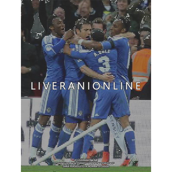 Chelsea\'s Frank Lampard celebrates scoring his sides fourth goal 4-1 Football - FA Challenge Cup Semi Final - Tottenham Hotspur v Chelsea - Sunday 15th April 2012 - Wembley - London © CameraSport - 43 Linden Ave. Countesthorpe. Leicester. England. LE8 5PG - Tel: +44 (0) 116 277 4147 - admin@camerasport.com - www.camerasport.com AG ALDO LIVERANI S A S ONLY ITALY