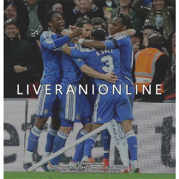 Chelsea\'s Frank Lampard celebrates scoring his sides fourth goal 4-1 Football - FA Challenge Cup Semi Final - Tottenham Hotspur v Chelsea - Sunday 15th April 2012 - Wembley - London © CameraSport - 43 Linden Ave. Countesthorpe. Leicester. England. LE8 5PG - Tel: +44 (0) 116 277 4147 - admin@camerasport.com - www.camerasport.com AG ALDO LIVERANI S A S ONLY ITALY