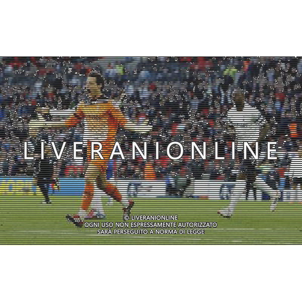 Tottenham Hotspur\'s Carlo Cudicini protests as Chelsea \'s second goal is called as crossing the line 2-0 Football - FA Challenge Cup Semi Final - Tottenham Hotspur v Chelsea - Sunday 15th April 2012 - Wembley - London © CameraSport - 43 Linden Ave. Countesthorpe. Leicester. England. LE8 5PG - Tel: +44 (0) 116 277 4147 - admin@camerasport.com - www.camerasport.com AG ALDO LIVERANI S A S ONLY ITALY