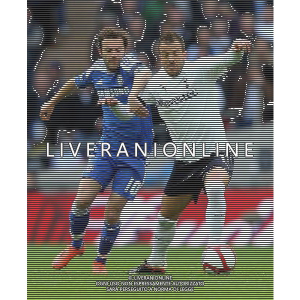 Tottenham Hotspur\'s Rafael van der Vaart battles with Chelsea\'s Juan Mata Football - FA Challenge Cup Semi Final - Tottenham Hotspur v Chelsea - Sunday 15th April 2012 - Wembley - London © CameraSport - 43 Linden Ave. Countesthorpe. Leicester. England. LE8 5PG - Tel: +44 (0) 116 277 4147 - admin@camerasport.com - www.camerasport.com AG ALDO LIVERANI S A S ONLY ITALY