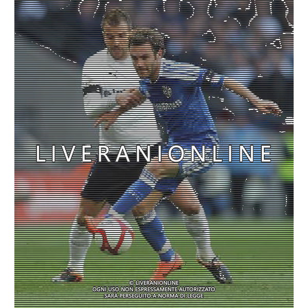 Chelsea\'s Juan Mata shields the ball from Tottenham Hotspur\'s Rafael van der Vaart Football - FA Challenge Cup Semi Final - Tottenham Hotspur v Chelsea - Sunday 15th April 2012 - Wembley - London © CameraSport - 43 Linden Ave. Countesthorpe. Leicester. England. LE8 5PG - Tel: +44 (0) 116 277 4147 - admin@camerasport.com - www.camerasport.com AG ALDO LIVERANI S A S ONLY ITALY