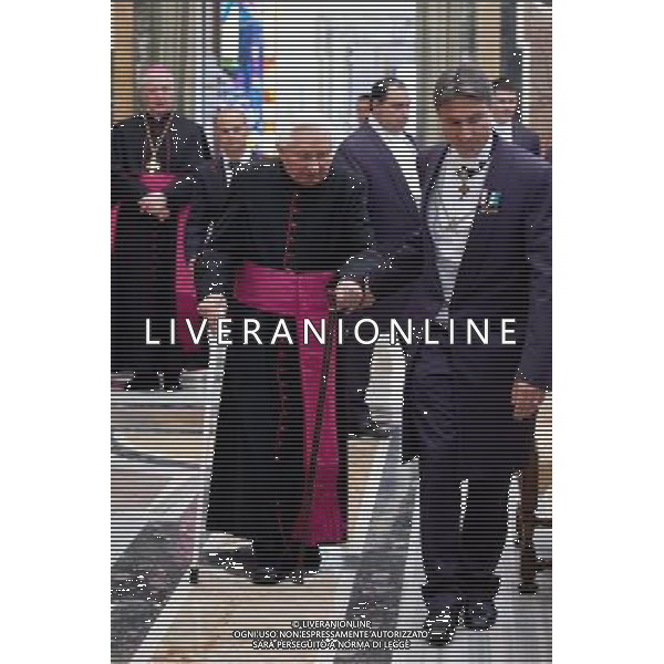 Citta\' del Vaticano, Sala Clementina 16/04/2012. Compleanno di Sua Santita\', Papa Benedetto XVI nel giorno del suo 85mo genetliaco riceve una delegazione dalla Bavaria. nella foto: il fratello del Santo Padre Mons. Georg Ratzingher ©Flavio Ianniello/AGENZIA ALDO LIVERANI SAS