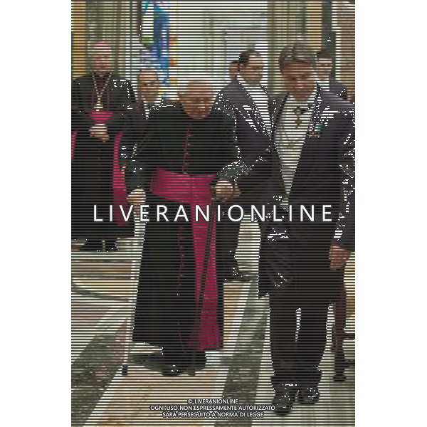Citta\' del Vaticano, Sala Clementina 16/04/2012. Compleanno di Sua Santita\', Papa Benedetto XVI nel giorno del suo 85mo genetliaco riceve una delegazione dalla Bavaria ed il suo Presidente. nella foto: Mons. Georg Ratzinger fratello del santo Padre. ©Flavio Ianniello/AGENZIA ALDO LIVERANI SAS 