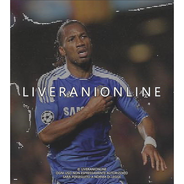 (120419) -- LONDON, April 19, 2012 () -- Didier Drogba of Chelsea celebrates scoring during the UEFA Champions League Semifinal first leg match between Chelsea FC and FC Barcelona at Stamford Bridge in London, capital of Britain, April 18, 2012. Chelsea won 1-0. (/Wang Lili) - SEMIFINALE DI CHAMPIONS LEAGUE ANDATA CHELSEA BARCELONA ©PHOTOSHOT/AG ALDO LIVERANI SAS - ITALY ONLY -