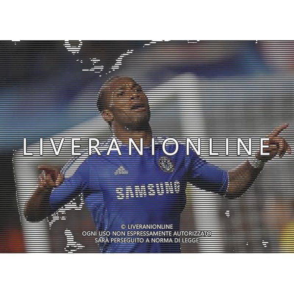 (120419) -- LONDON, April 19, 2012 () -- Didier Drogba of Chelsea celebrates scoring during the UEFA Champions League Semifinal first leg match between Chelsea FC and FC Barcelona at Stamford Bridge in London, capital of Britain, April 18, 2012. Chelsea won 1-0. (/Wang Lili) - SEMIFINALE DI CHAMPIONS LEAGUE ANDATA CHELSEA BARCELONA ©PHOTOSHOT/AG ALDO LIVERANI SAS - ITALY ONLY -