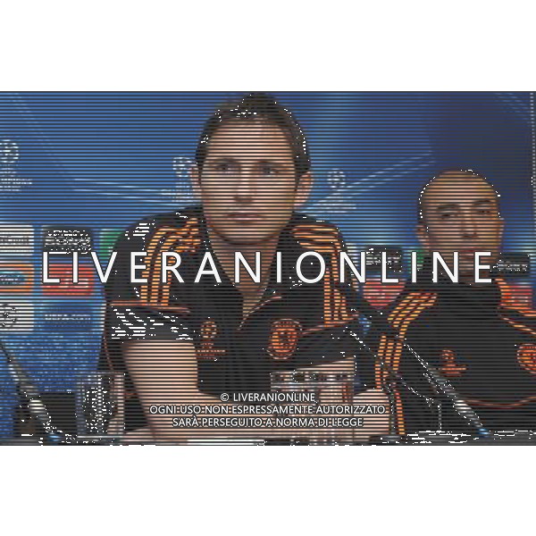 Frank Lampard, Roberto Di Matteo, UEFA Champions League Press Conference, Chelsea FC v FC Barcelona, Stamford Bridge, London. 17.04.12 ©photoshot/AGENZIA ALDO LIVERANI SAS - ITALY ONLY - Conferenza Stampa Barcellona Champions League a Londra