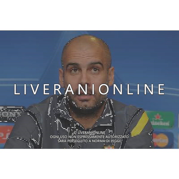 Pep Guardiola, Manager FC Barcelona, UEFA Champions League Press Conference, Chelsea FC v FC Barcelona, Stamford Bridge, London. 17.04.12 ©photoshot/AGENZIA ALDO LIVERANI SAS - ITALY ONLY - Conferenza Stampa Barcellona Champions League a Londra