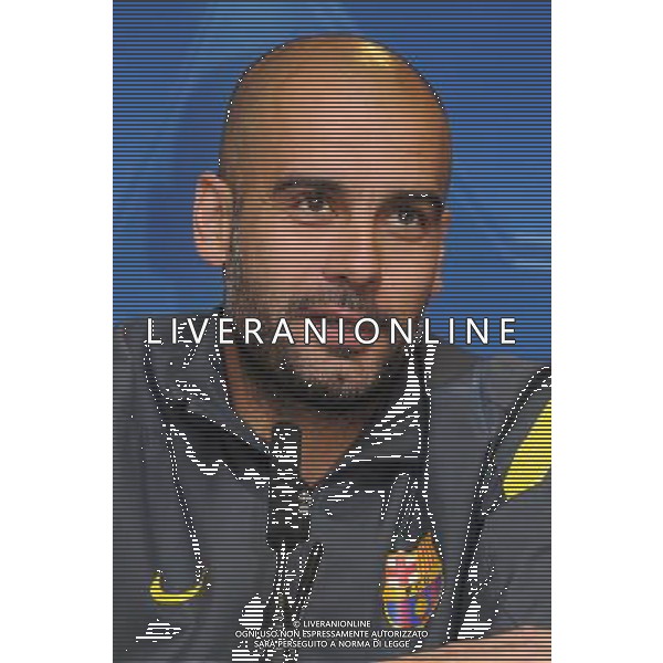 Pep Guardiola, Manager FC Barcelona, UEFA Champions League Press Conference, Chelsea FC v FC Barcelona, Stamford Bridge, London. 17.04.12 ©photoshot/AGENZIA ALDO LIVERANI SAS - ITALY ONLY - Conferenza Stampa Barcellona Champions League a Londra