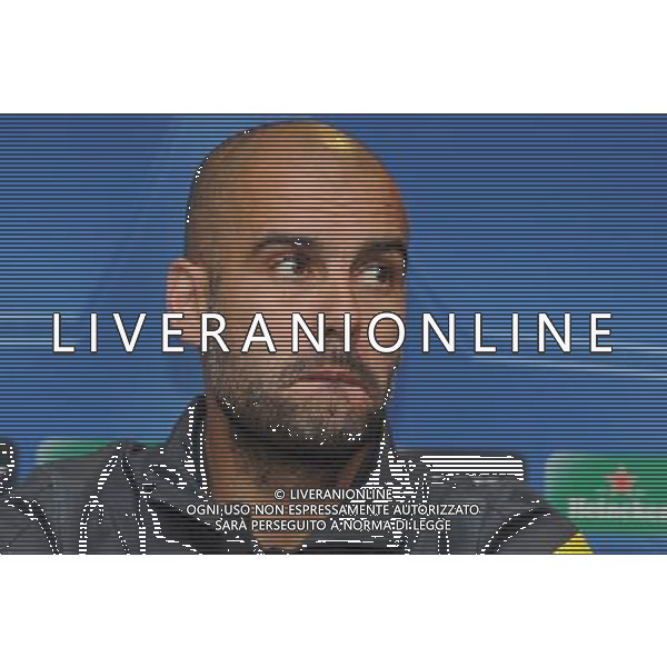 Pep Guardiola, Manager FC Barcelona, UEFA Champions League Press Conference, Chelsea FC v FC Barcelona, Stamford Bridge, London. 17.04.12 ©photoshot/AGENZIA ALDO LIVERANI SAS - ITALY ONLY - Conferenza Stampa Barcellona Champions League a Londra
