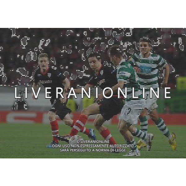 20120419: LISBON, PORTUGAL - Football - UEFA Europe League 2011/2012 - Quarter-finals, First leg: Sporting CP vs Athletic Club Bilbao In picture: Ander Herrera and Joao Pereira. PHOTO: Alvaro Isidoro/CITYFILES LIGA EUROPY UEFA EUROPEJSKA SEZON 2011/2012 PILKA NOZNA POLFINAL SPORTING LIZBONA vs ATHLETIC BILBAO FOT. CITYFILES/NEWSPIX.PL PORTUGAL,BRAZIL,SPAIN,GERMANY,FRANCE,UK OUT !!! --- Newspix.pl ©AG ALDO LIVERANI SAS - ITALY ONLY - *** Local Caption *** www.newspix.pl mail us: info@newspix.pl call us: 0048 022 23 22 222 --- Polish Picture Agency by Ringier Axel Springer Poland