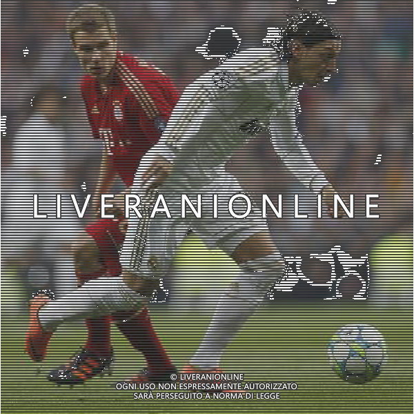 Real Madrid\'s Mesut Ozil and Bayern Munchen\'s Holger Badstuber during Champions League match on april 25th 2012. Photo: Cesar Cebolla / ALFAQUI AG ALDO LIVERANI S A S ONLY ITALY