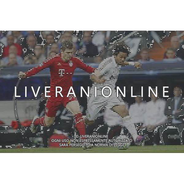 Real Madrid\'s Marcelo and Bayern Munchen\'s Toni Kroos during Champions League match on april 25th 2012. Photo: Cesar Cebolla / ALFAQUI AG ALDO LIVERANI S A S ONLY ITALY