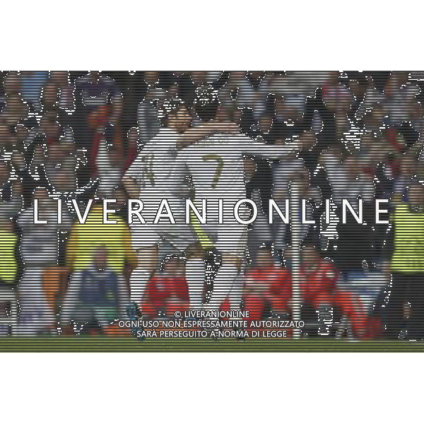 Real Madrid\'s Cristiano Ronaldo goal during Champions League match on april 25th 2012. Photo: Cesar Cebolla / ALFAQUI AG ALDO LIVERANI S A S ONLY ITALY