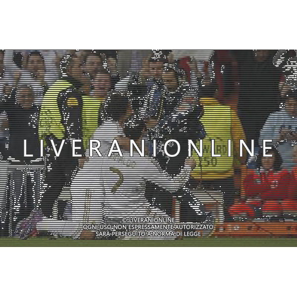Real Madrid\'s Cristiano Ronaldo goal during Champions League match on april 25th 2012. Photo: Cesar Cebolla / ALFAQUI