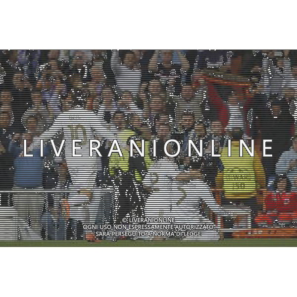 Real Madrid\'s Cristiano Ronaldo goal during Champions League match on april 25th 2012. Photo: Cesar Cebolla / ALFAQUI