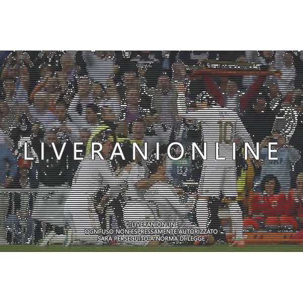 Real Madrid\'s Cristiano Ronaldo goal during Champions League match on april 25th 2012. Photo: Cesar Cebolla / ALFAQUI