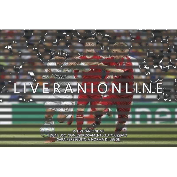 Real Madrid\'s Mesut Ozil and Bayern Munich\'s Holger Badstuber during Champions League match on april 25th 2012. Photo: Cesar Cebolla / ALFAQUI