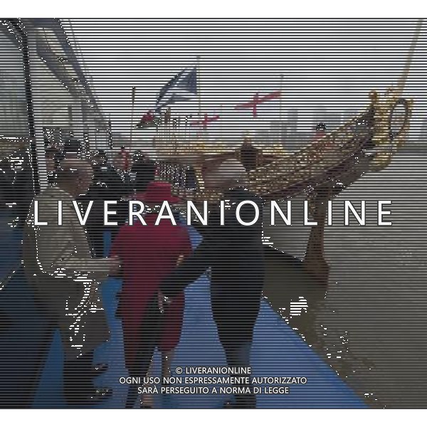 From Jamie Wiseman 25.4.12 Her Majesty the Queen visits the Gloriana, the new royal barge for the first time, at Greenland Pier in East London. See Story. NPA Rota Pictures ©photoshot/AGENZIA ALDO LIVERANI SAS - ITALY ONLY - REALI INGLESI: Sua Maesta\' la Regina Elisabetta II d\'inghilterra in visita al Museo Nazionale della Marina