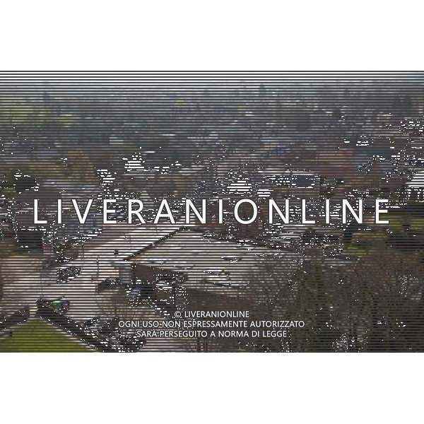 The High Street, Soham, Cambridgeshire,UK. Seen from the top of St Andrews Church tower. Date: 20.04.2012 AG ALDO LIVERANI S A S ONLY ITALY