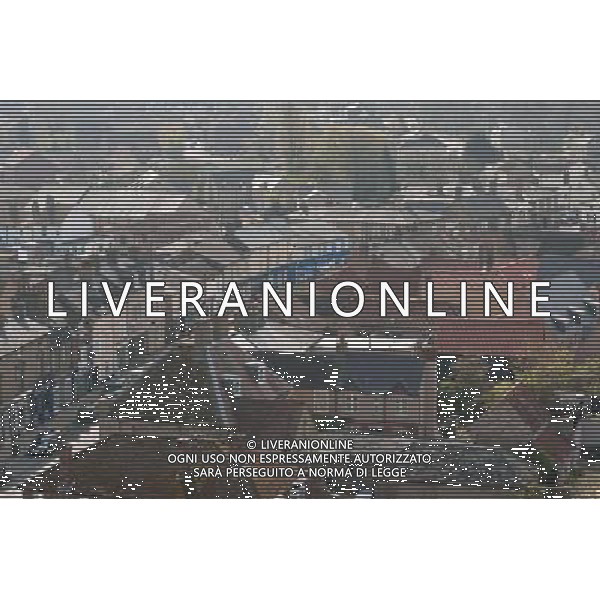 The High Street, Soham, Cambridgeshire,UK. Seen from the top of St Andrews Church tower. Date: 20.04.2012 AG ALDO LIVERANI S A S ONLY ITALY