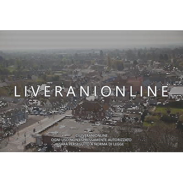 The High Street, Soham, Cambridgeshire,UK. Seen from the top of St Andrews Church tower. Date: 20.04.2012 AG ALDO LIVERANI S A S ONLY ITALY