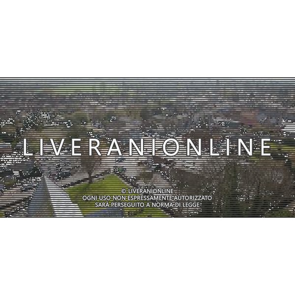 The High Street, Soham, Cambridgeshire,UK. Seen from the top of St Andrews Church tower. Date: 20.04.2012 AG ALDO LIVERANI S A S ONLY ITALY