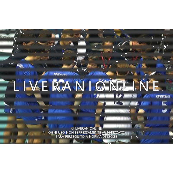 NAZIONALE ITALIANA VOLLEY2003 NELLA FOTO TIME OUT FOTO ALDO LIVERANI