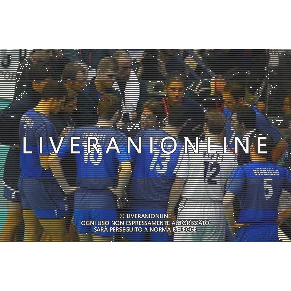 NAZIONALE ITALIANA VOLLEY2003 NELLA FOTO TIME OUT FOTO ALDO LIVERANI