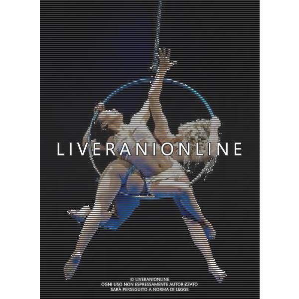 (120426) -- MONTREAL (CANADA), April 26, 2012 () -- Cirque du Soleil\'s performers attend its latest production Amaluna in Montreal, Canada, on April 24, 2012. After several months\' rehearsal, Canada\'s Cirque du Soleil started its tour of its latest Amaluna, adapted from Greek myth and Shakespeare\'s works, in Montreal, Toronto and Vancouver. (/Andrew Soong) (lr) ©photoshot/AGENZIA ALDO LIVERANI SAS - ITALY ONLY - Gli artisti del Cirque du Soleil ha iniziato la sua tournee del suo ultimo spettacolo Amaluna, tratto dal mito greco e le opere di Shakespeare, a Montreal, Toronto e Vancouver (CANADA), 26 aprile 2012