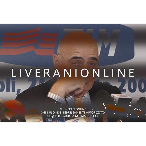 Milano Lega Calcio 28/06/2004 Conferenza Stampa Presentazione Supercoppa Tim 2004 nella foto Adriano Galliani foto gigi arcaini/agenzia aldo liverani