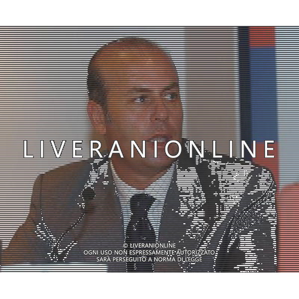 Milano Lega Calcio 28/06/2004 Conferenza Stampa Presentazione Supercoppa Tim 2004 nella foto Umberto Gandini foto gigi arcaini/agenzia aldo liverani
