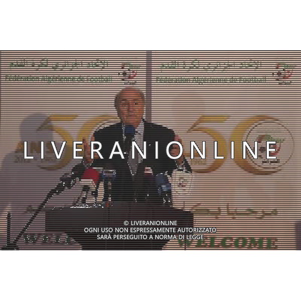 (120501) -- ALGIERS, May 1, 2012 () -- FIFA President Joseph Sepp Blatter holds a press conference after the inauguration of the new headquarters of the Algerian Football Association (FAF) in Dely Brahim, in Algiers, Algeria. Mr Blatter arrived in Algiers on Monday to conduct a two-day visit at the invitation of Algerian Football Federation (FAF). (/Mohamed Kadri) AG ALDO LIVERANI S A S ONLY ITALY